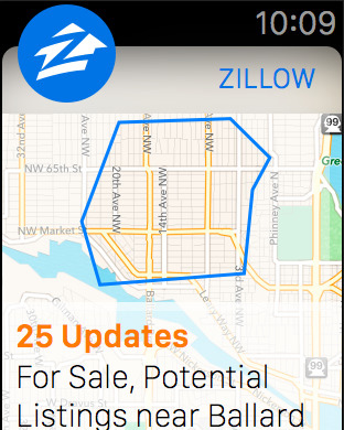 Real Estate by Zillow for Apple Watch in 2015