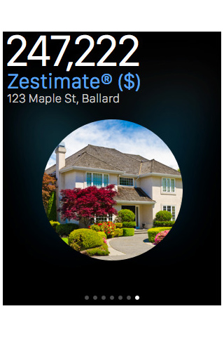 Real Estate by Zillow for Apple Watch in 2015