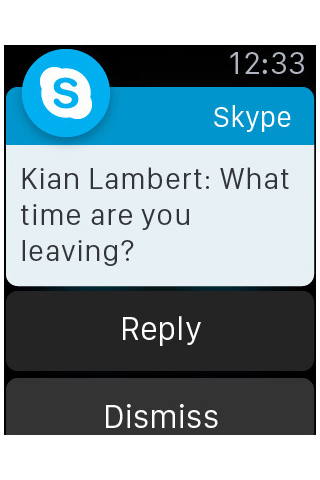 Skype for Apple Watch in 2015