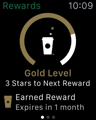 Starbucks for Apple Watch in 2015 – Rewards