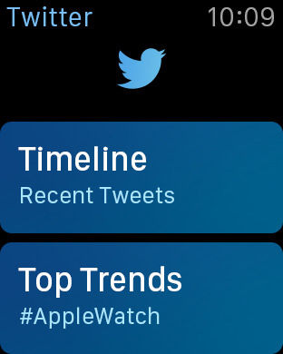 Twitter for Apple Watch in 2015