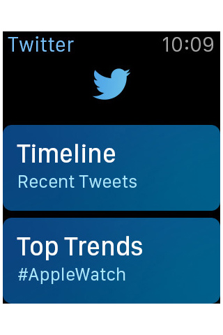 Twitter for Apple Watch in 2015