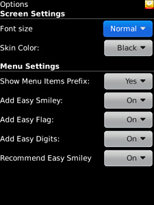 Easy Smiley Pack for BlackBerry in 2011 – Screen Settings