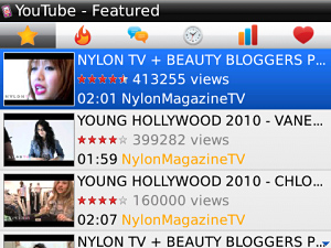 Player for YouTube for BlackBerry in 2011 – Featured