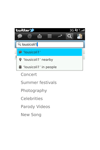 Twitter for BlackBerry in 2011