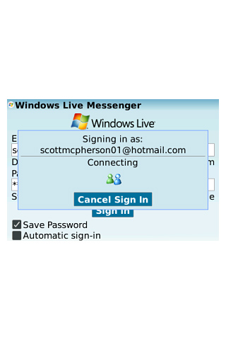 Windows Live Messenger for BlackBerry in 2011