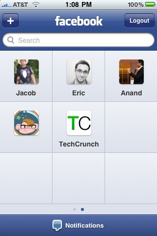 Facebook for iPhone in 2009