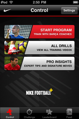 Nike Football+ presents: Master Control for iPhone in 2009