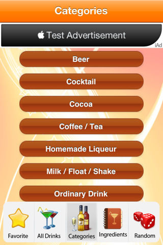 8,500+ Drink & Cocktail Recipes Free for iPhone in 2010 – Categories