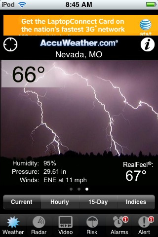 AccuWeather.com for iPhone in 2010