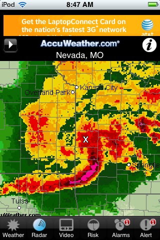 AccuWeather.com for iPhone in 2010 – Radar