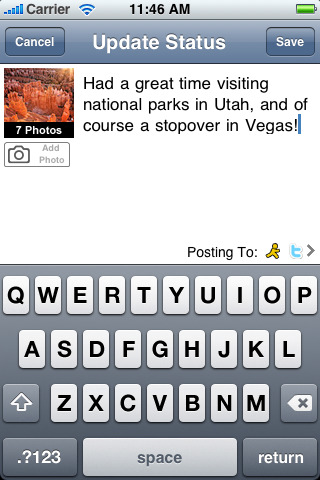 AIM (Free Edition) for iPhone in 2010 – Update Status
