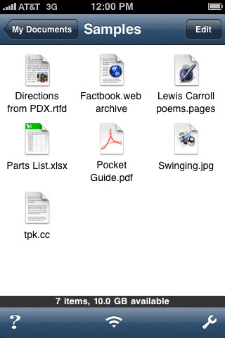 Air Sharing for iPhone in 2010 – Samples