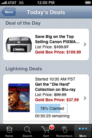 Amazon Mobile for iPhone in 2010 – Today's Deal