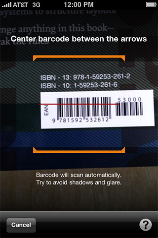 Amazon Mobile for iPhone in 2010 – Scan Barcode