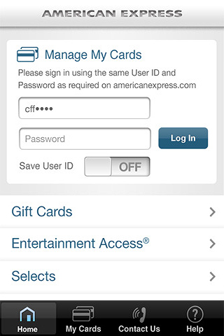 American Express for iPhone in 2010