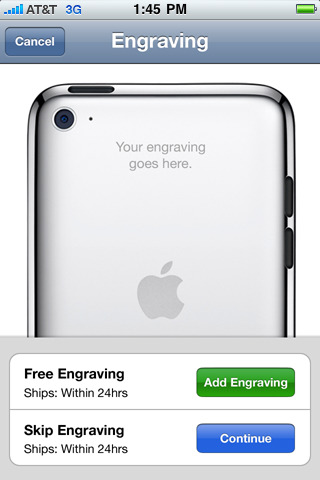 Apple Store for iPhone in 2010 – Engraving