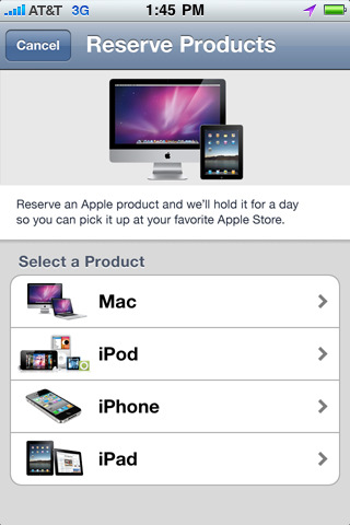 Apple Store for iPhone in 2010 – Reserve Products