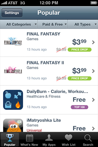 AppShopper for iPhone in 2010