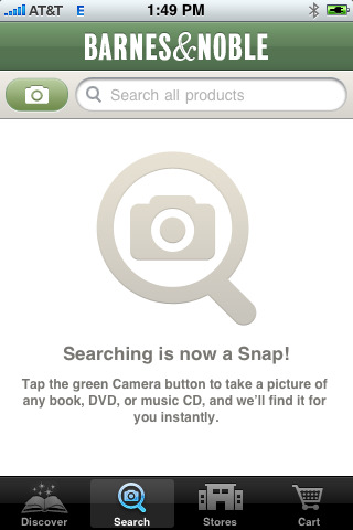 B&N Bookstore for iPhone in 2010 – Searching