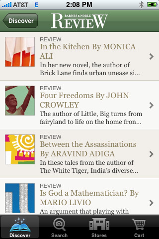 B&N Bookstore for iPhone in 2010 – Review