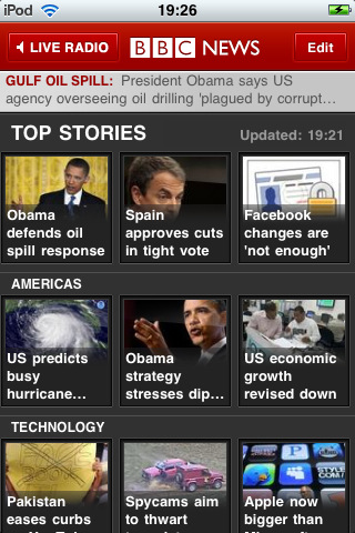 BBC News for iPhone in 2010