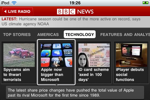BBC News for iPhone in 2010