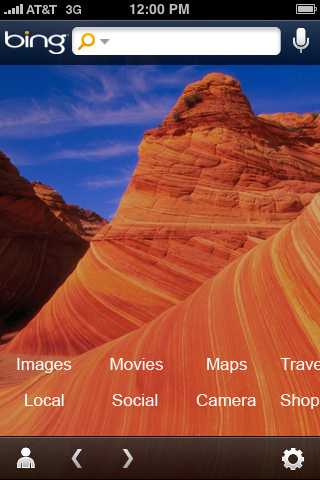 Bing for iPhone in 2010