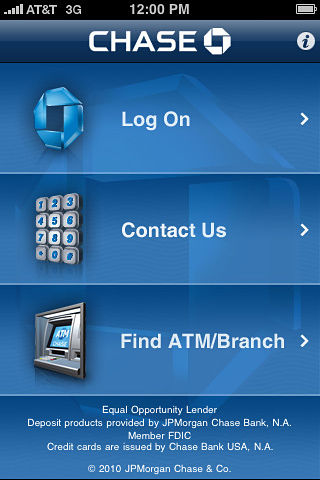 Chase Mobile (SM) for iPhone in 2010