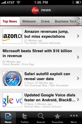 CNET News for iPhone in 2010 – Top News