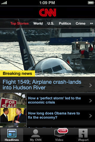 CNN App for iPhone in 2010