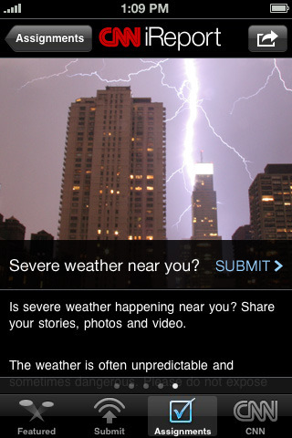 CNN App for iPhone in 2010 – Assignments