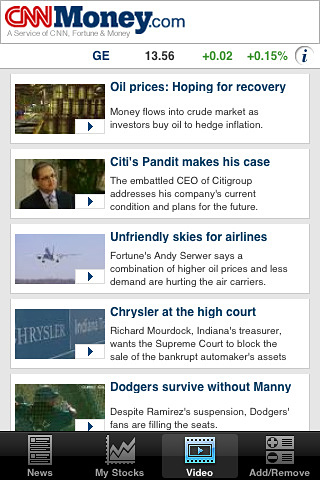 CNNMoney for iPhone in 2010 – Video