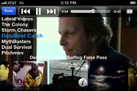 Discovery Channel for iPhone in 2010