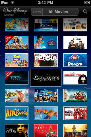 Disney Movies for iPhone in 2010