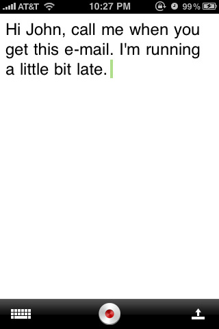 Dragon Dictation for iPhone in 2010