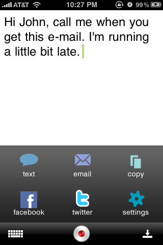 Dragon Dictation for iPhone in 2010