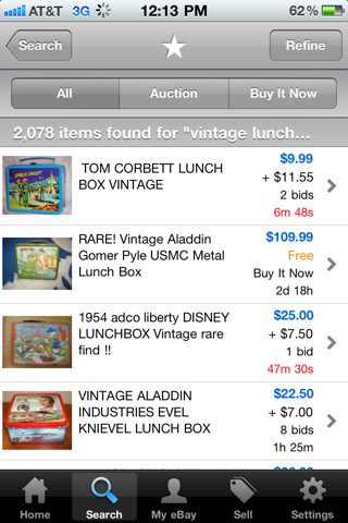 eBay Mobile for iPhone in 2010 – Search