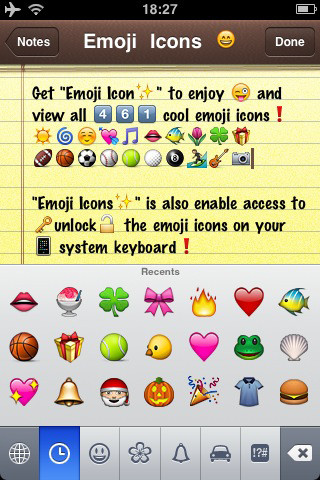 Emoji Icons Free for iPhone in 2010