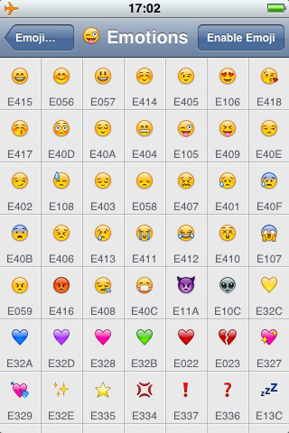 Emoji Icons Free for iPhone in 2010 – Emotions