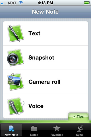 Evernote for iPhone in 2010