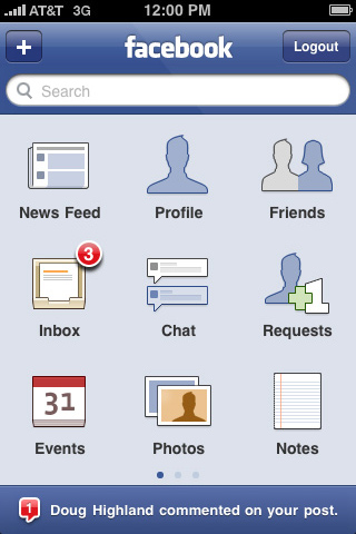 Facebook for iPhone in 2010