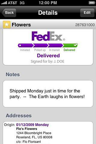 FedEx Mobile for iPhone in 2010 – Details