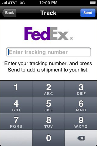 FedEx Mobile for iPhone in 2010 – Track