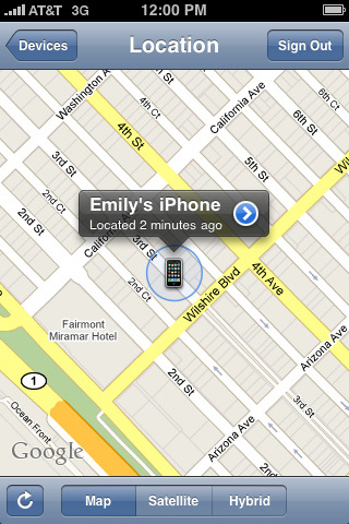 Find My iPhone for iPhone in 2010 – Location