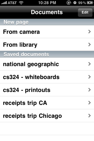 Genius Scan for iPhone in 2010 – Documents
