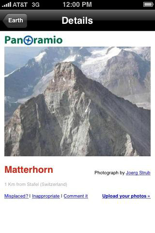 Google Earth for iPhone in 2010 – Details