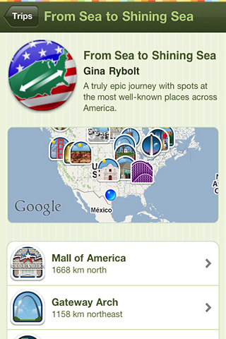 Gowalla for iPhone in 2010