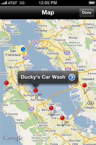 Groupon for iPhone in 2010 – Map