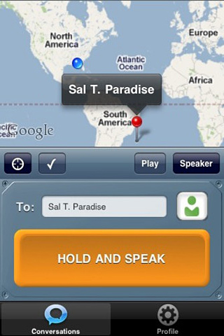 HeyTell for iPhone in 2010 – Conversations